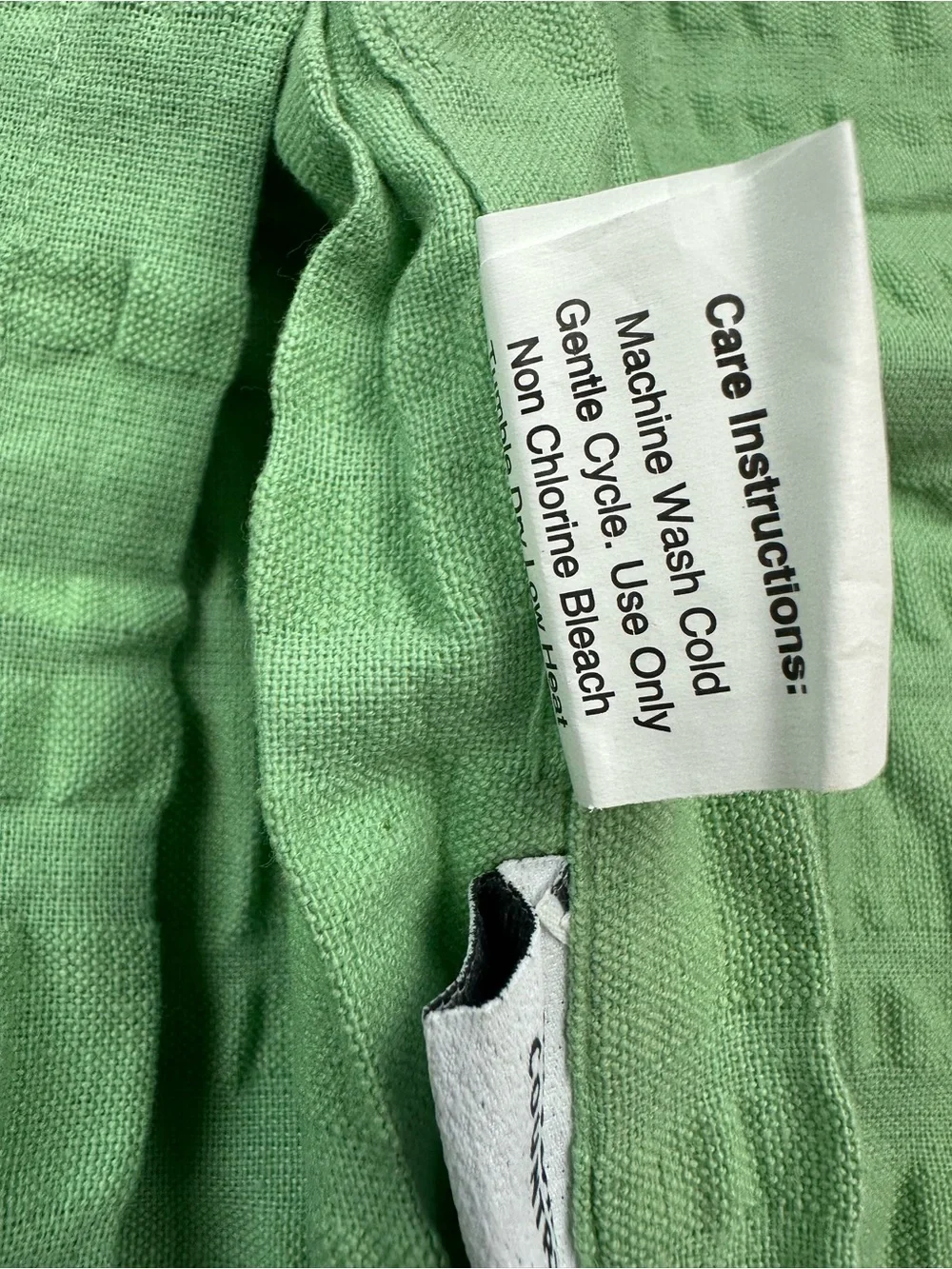 The Vermont Country Store Green Textured Cotton Pillow Shams Standard Size